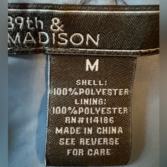 New Blue 3/4 Sleeves Jacket Blazer Sz M - Picture 14 of 14